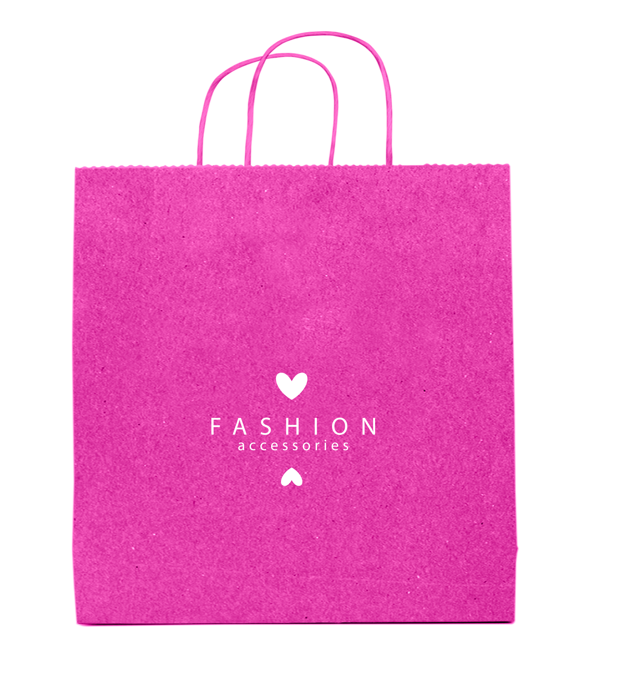 Tinted Color On Hot Pink Kraft Twisted Paper Shopper 17.25 X 6 X 18 IN